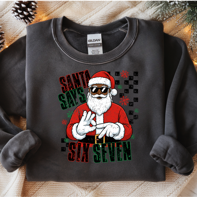 Six Seven, Black Santa, DTF transfer