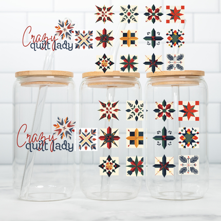 Crazy Quilt Lady, UV Cup Wrap