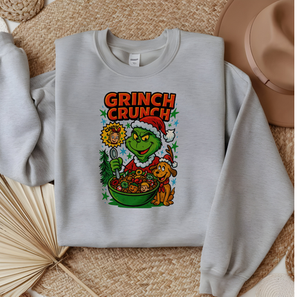 Grinch Crunch, Santa Crunch, Holidays, DTF Transfer, Christmas, Funny