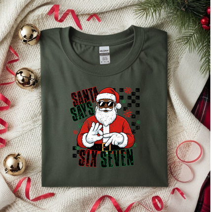 Six Seven, Black Santa, DTF transfer