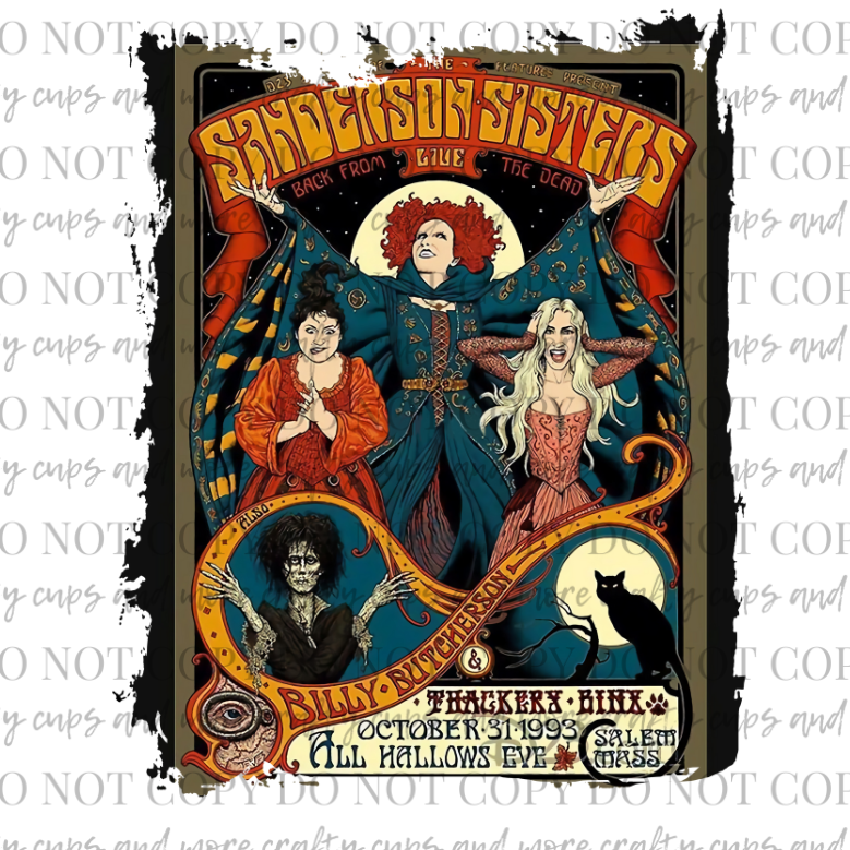 Sanderson Sisters, Sublimation Transfer