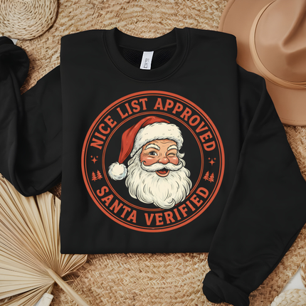 Nice List Approved, Santa, DTF Transfer