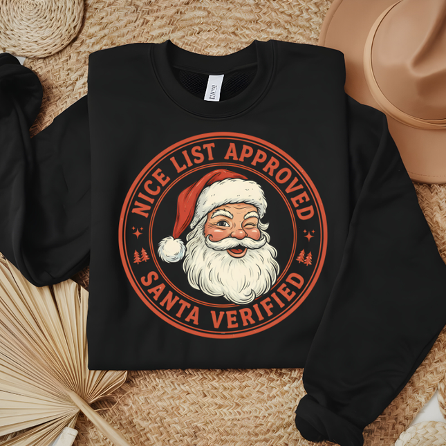 Nice List Approved, Santa, DTF Transfer