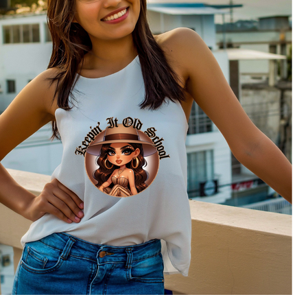 Keepin' it Old School, Chicana, Latina, DTF Transfer