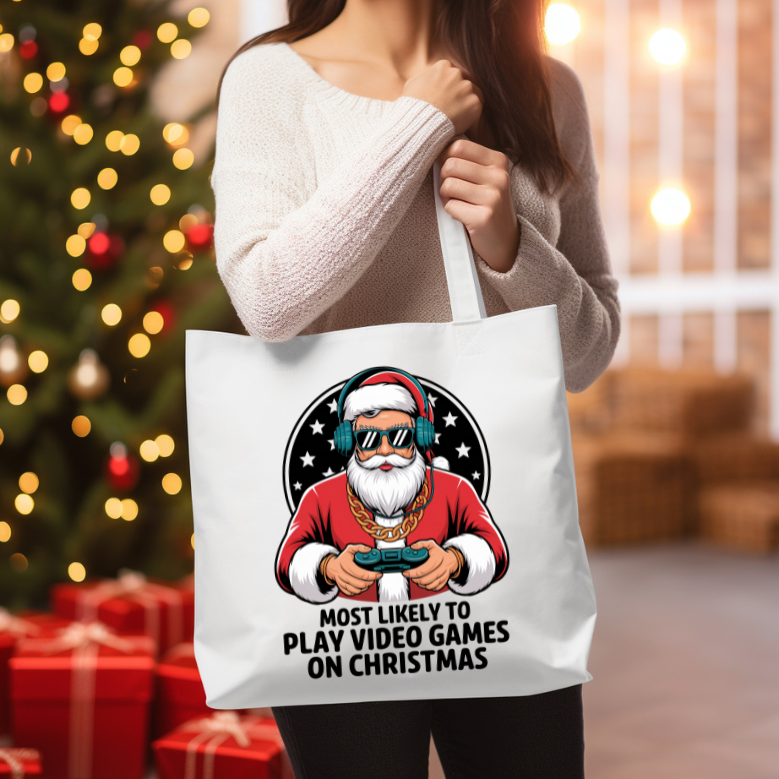 Santa Gamer, DTF Transfer