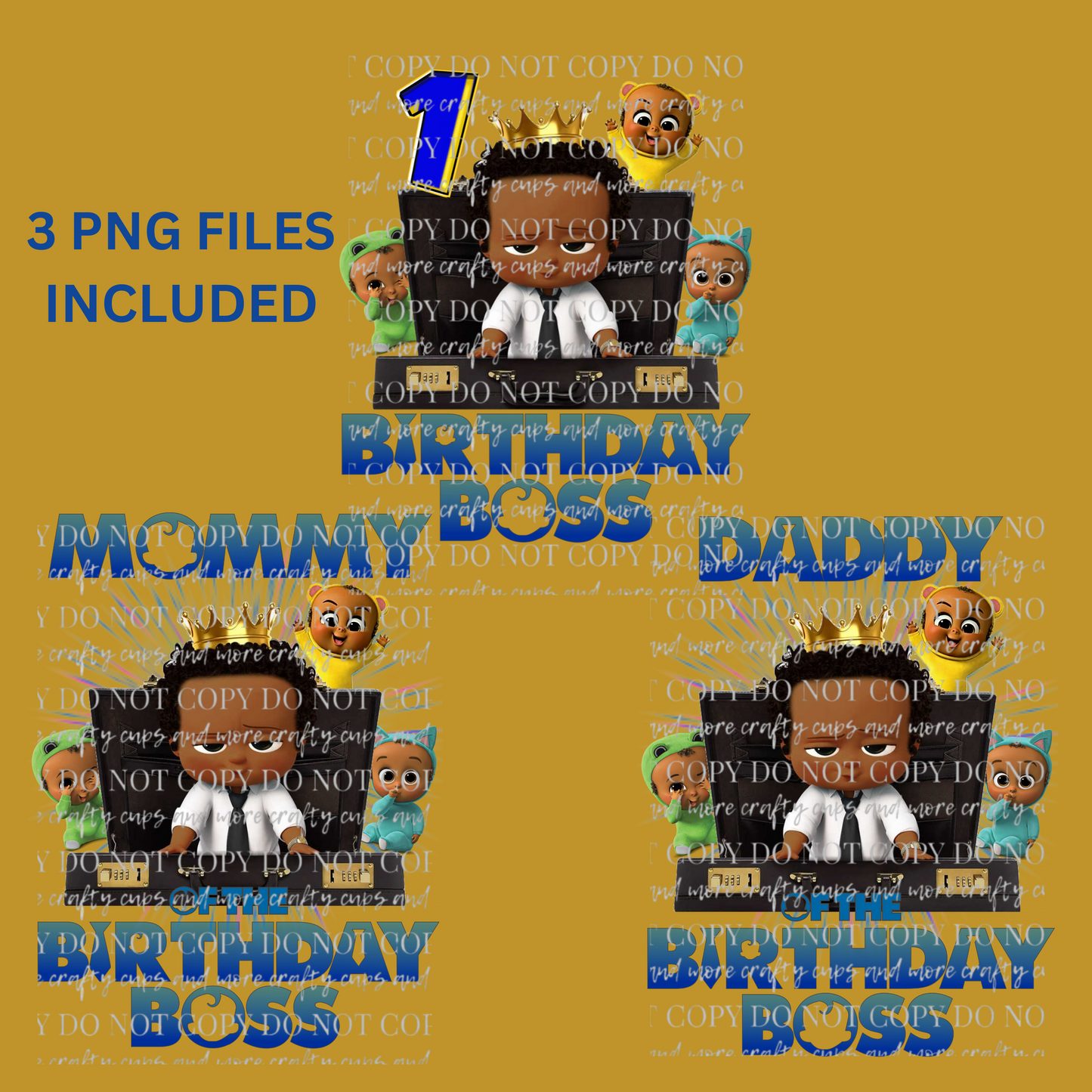 Boss Baby, 1st Bday, PNG BUNDLE