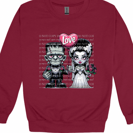 Horror valentine, bride, be mine, Valentine’s Day, dtf print