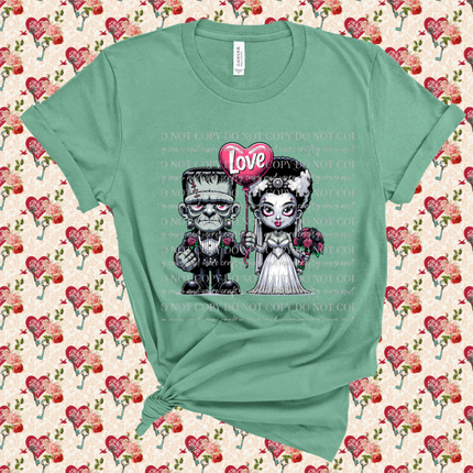 Horror valentine, bride, be mine, Valentine’s Day, dtf print