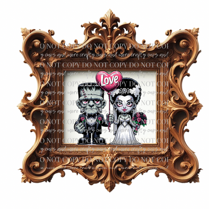 Horror valentine, bride, be mine, Valentine’s Day, dtf print