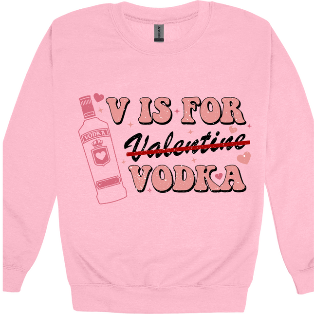 V is for Vodka, Valentines DTF Transfer