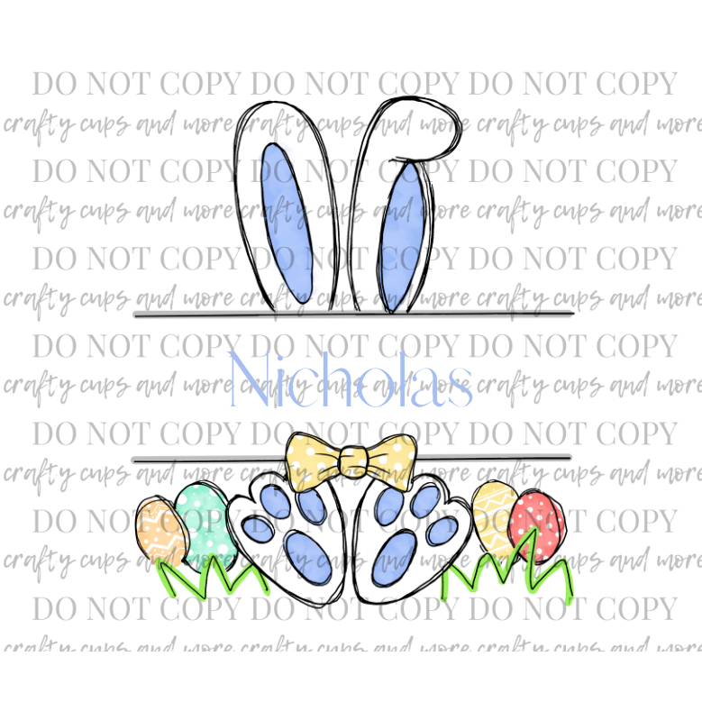 Easter Bunny, PNG, Customizable