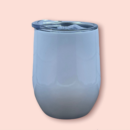 White Sublimation Wine Tumbler (12 oz)