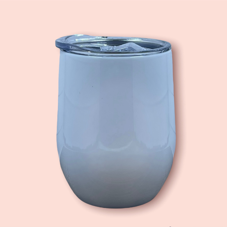 White Sublimation Wine Tumbler (12 oz)