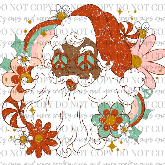 Retro Santa, Groovy, Sublimation Tranfser