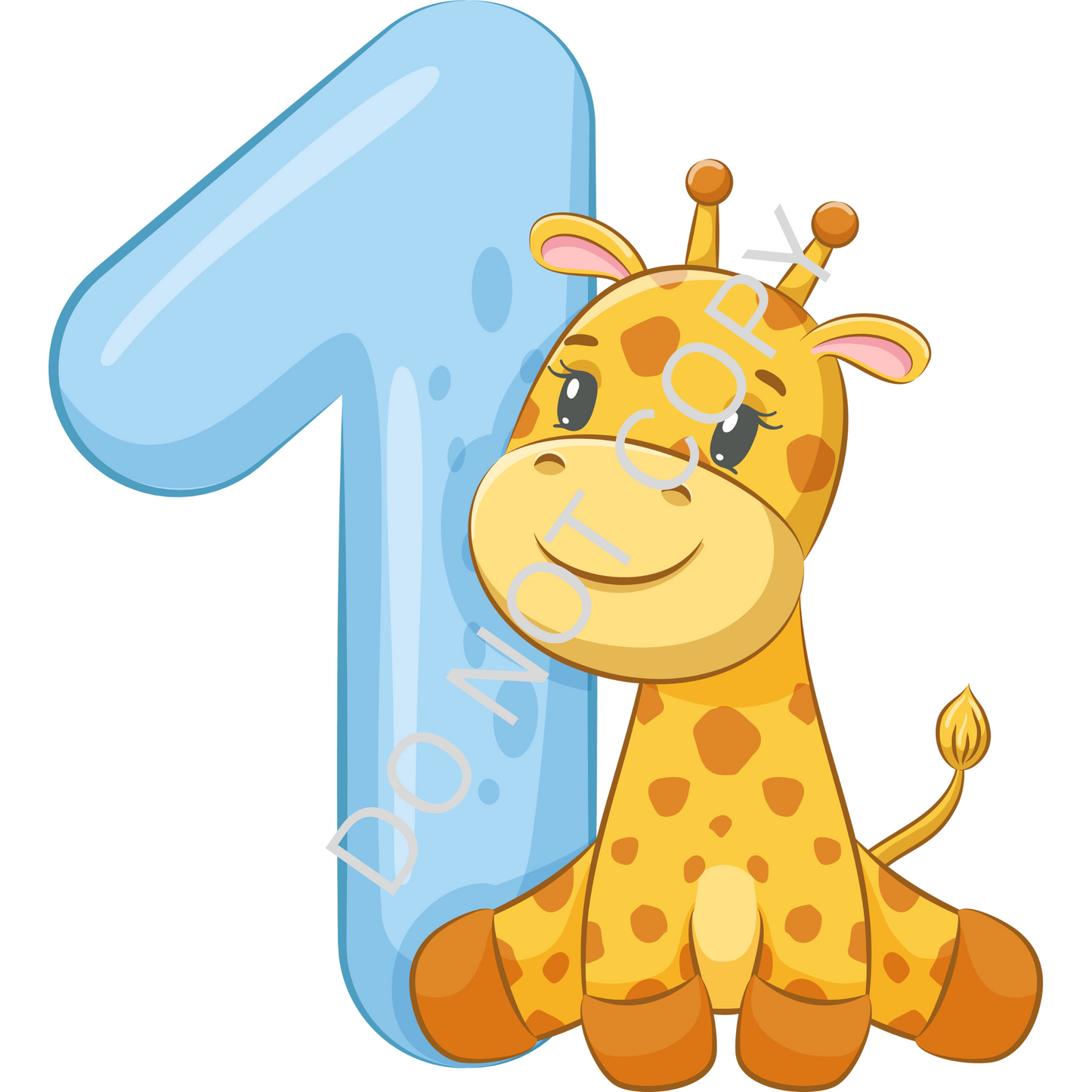 Birthday Boy Giraffe PNG Bundle