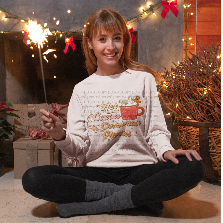 Hot Cocoa & Christmas Movies, Sublimation Transfer