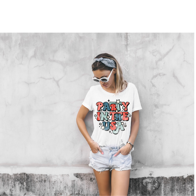 Party in the USA, Fourth of July, Sublimation Transfer,