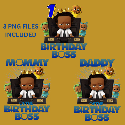 Boss Baby, 1st Bday, PNG BUNDLE