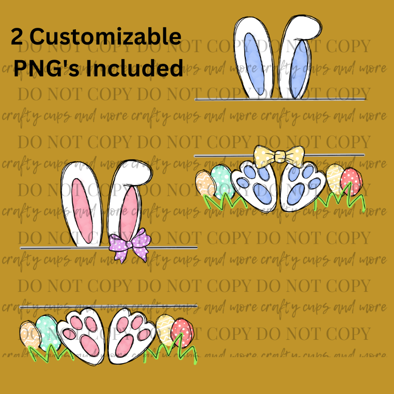 Easter Bunny, PNG, Customizable