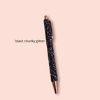 black chunky glitter