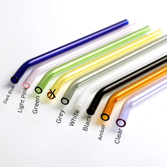 Reusable Curved Glass Straws