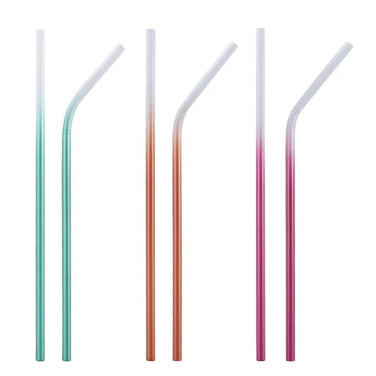 Color changing metal straws/straight