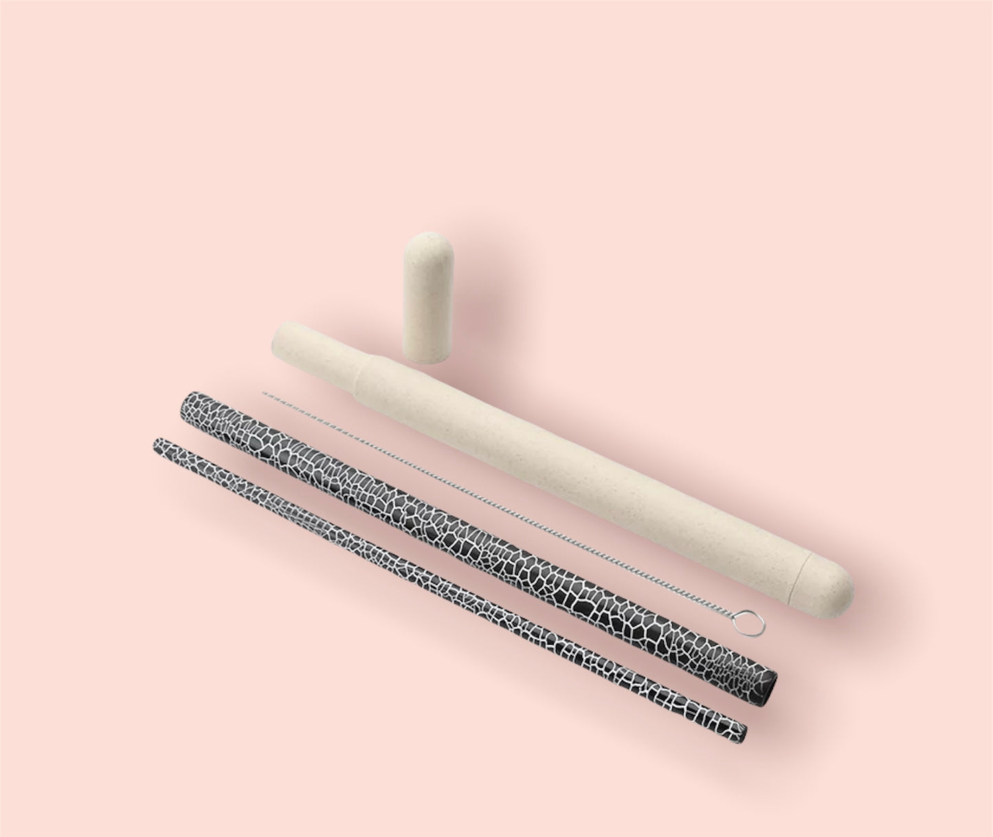 Modern design metal straws/straight (4 piece set)